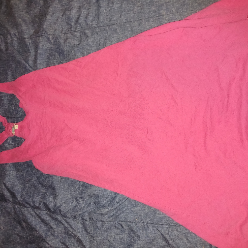 Roxy Pink Halter Sundress Casual Sleeveless